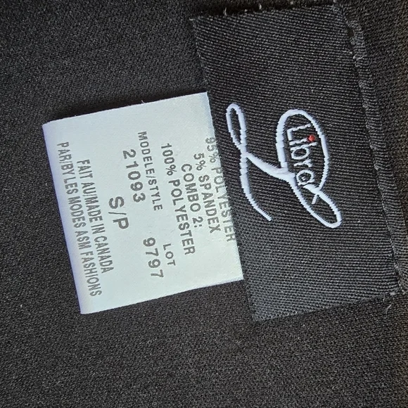 Libra Sleeveless Black Dress Layered Multi-Colored Skirt & Shoulder Detail Sz. S - Picture 11 of 11